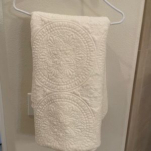 Lightweight Ivory Velvet Medallion Fabric 2 Yards